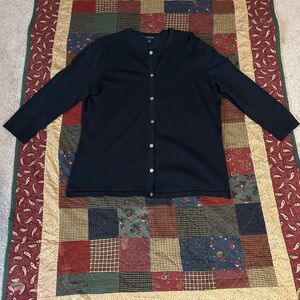 Lands’ End Women’s Cardigan -Black Size Large
